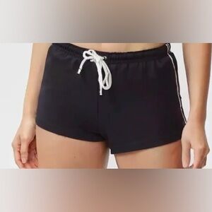 Miken Black Athletic Velvet Shorts Lightweight and Comfortable